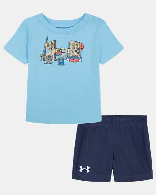 Newborn Boys' UA Logo Tackle Box Shorts Set